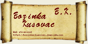 Božinka Kusovac vizit kartica